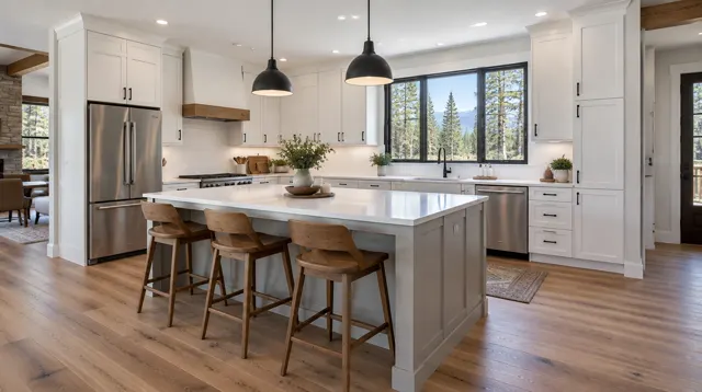 Sample starting photo: kitchen of the made-up home